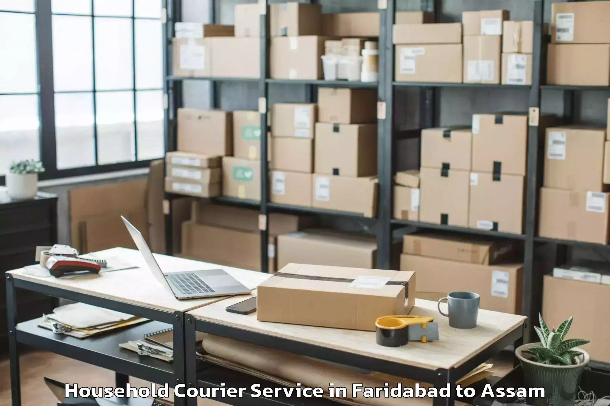 Easy Faridabad to Baihata Chariali Household Courier Booking